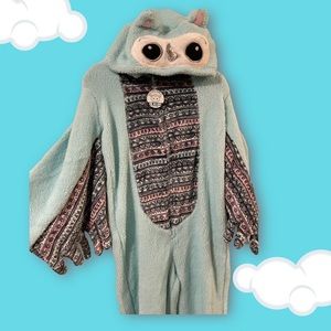 Pajamas zip up onesies ADULT (OWL hood & wings) NEVER WORN